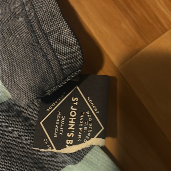 St. John's Bay Blue and Gray Polo Shirt with Classic Stripes - Picture 5 of 6
